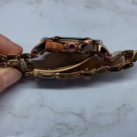 Betsey Johnson rose gold and black enamel watch - Picture 2 of 3